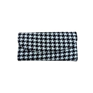 The Metropolitan Wallet Houndstooth Tri-Fold Organizer Black White NWT 7.5x3.5